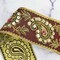 1 Yard Elegant Paisley Handcrafted Indian Trim Gold Sequin Embroidered 2.5 Inch Width